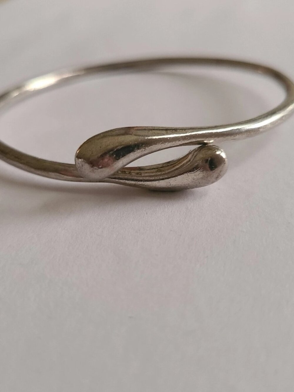 Vintage Sterling Silver Bypass Bracelet Stamped 925 - Adjustable